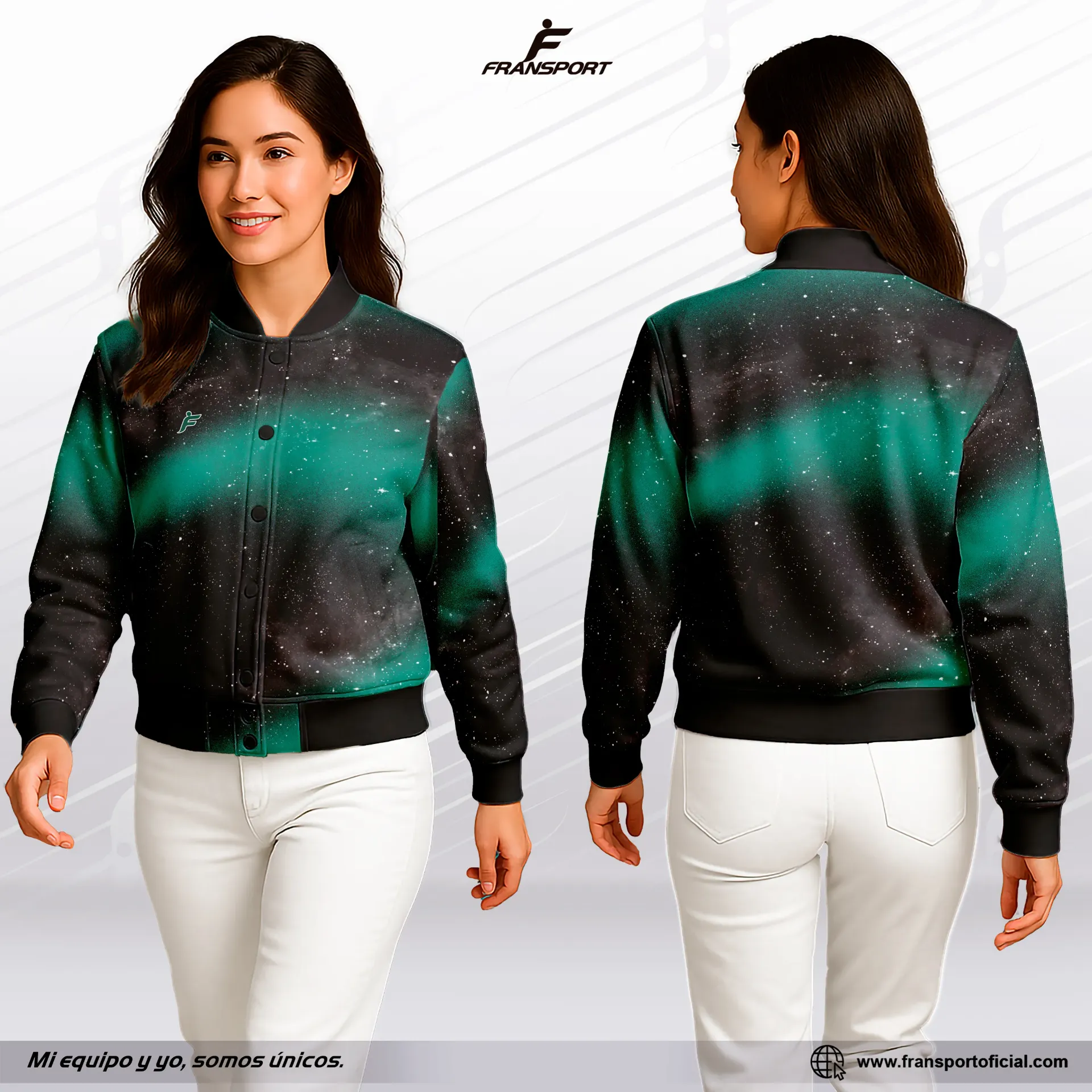 Bomber Casual Personalizable Fransport - ID 1419 mujer 