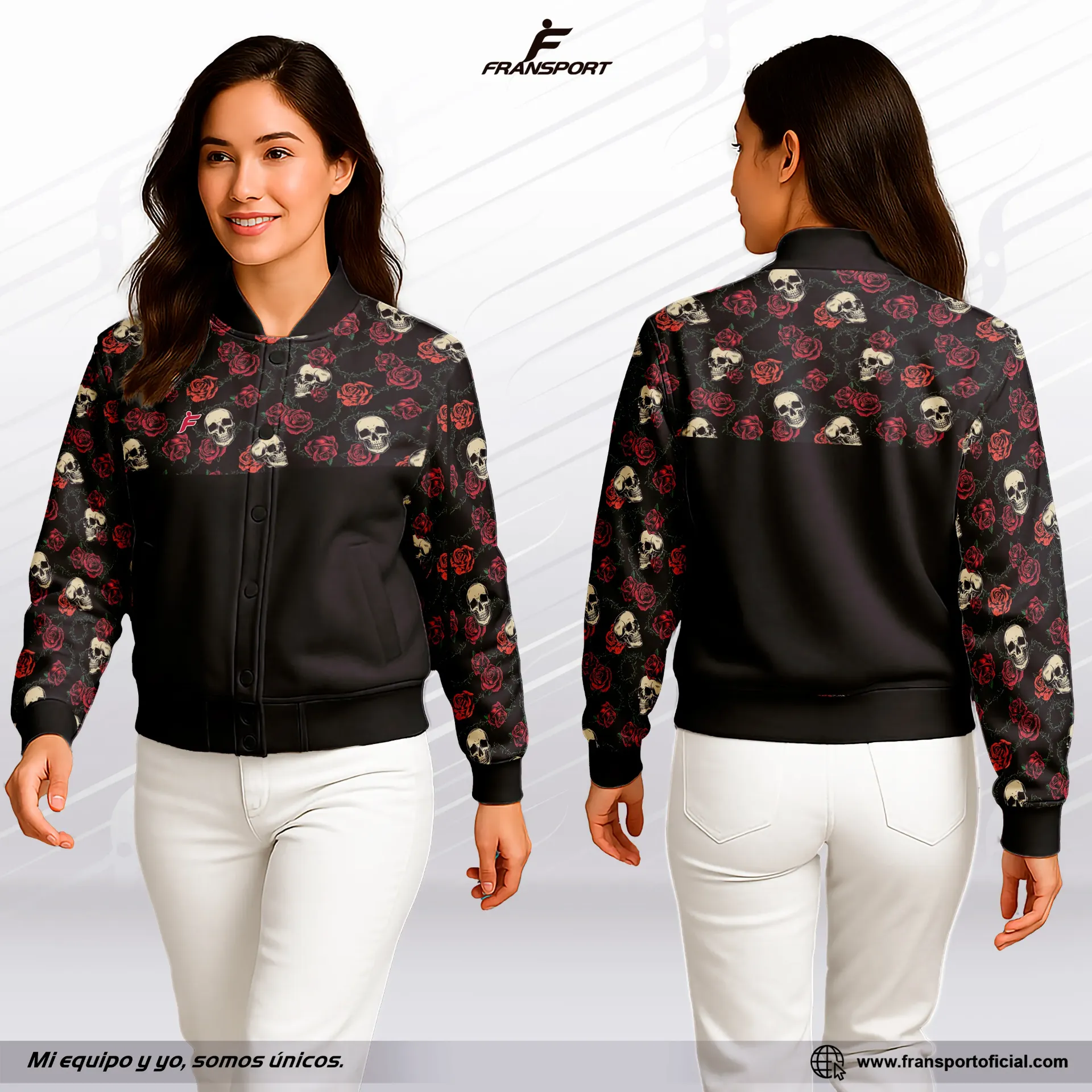 Bomber Casual Personalizable Fransport - ID 1419 mujer 
