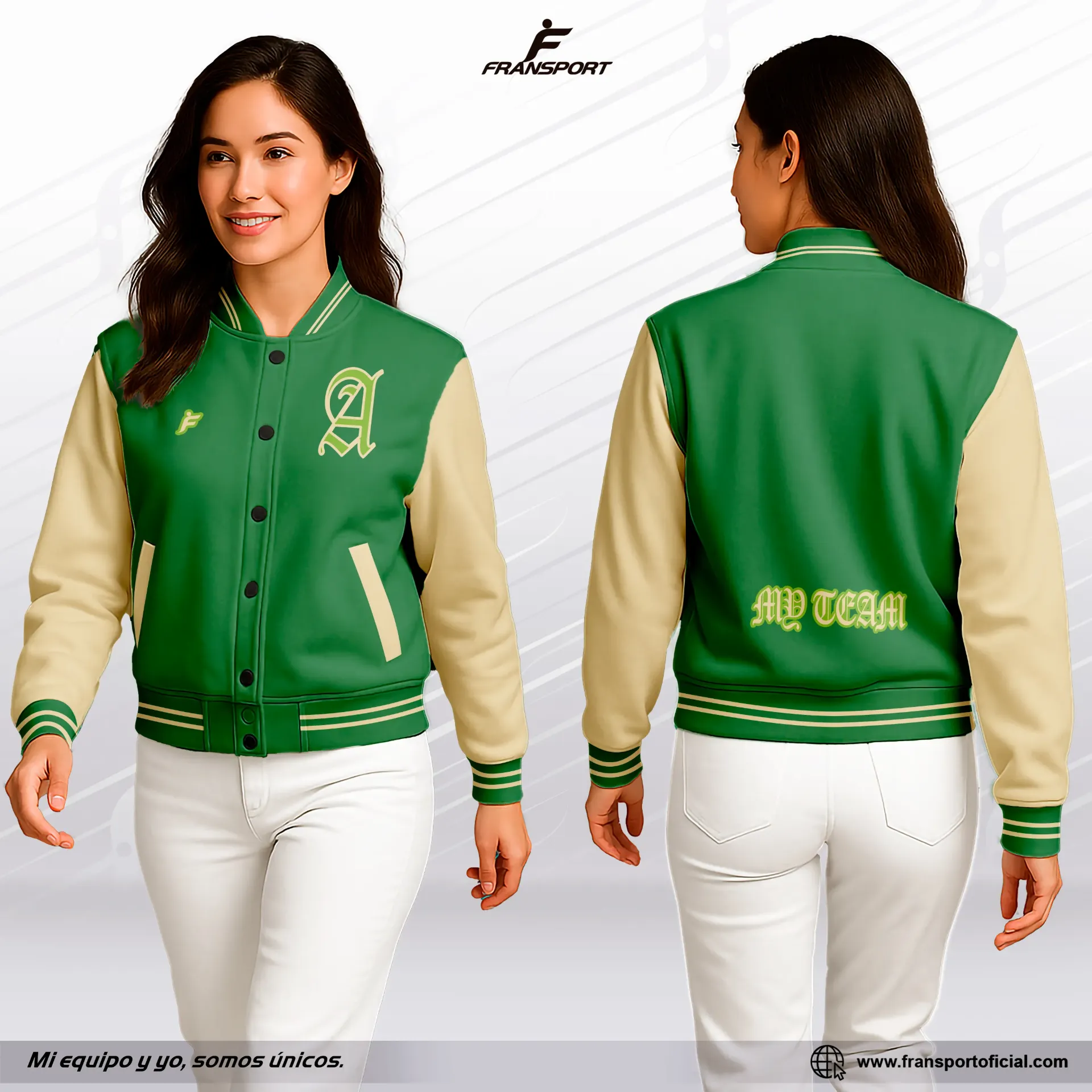 Bomber Casual Personalizable Fransport - ID 1419 mujer