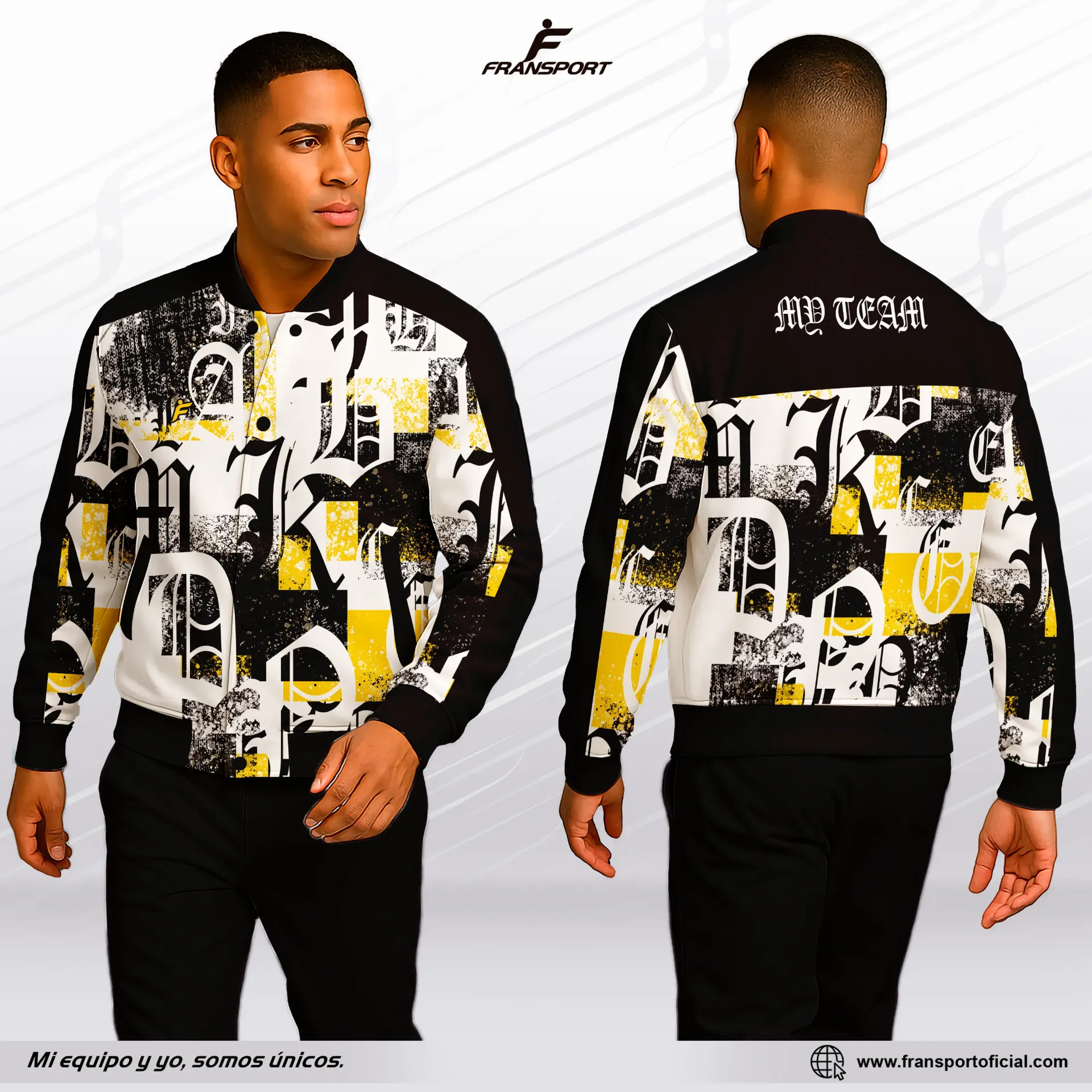 Bomber Casual Personalizable Fransport - ID 1419  (Blanco)