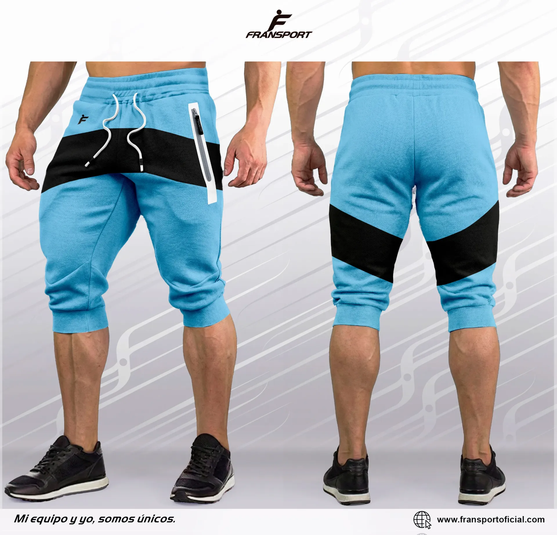 Bermudas Casuales Personalizables Fransport - ID 1420   (Negro)