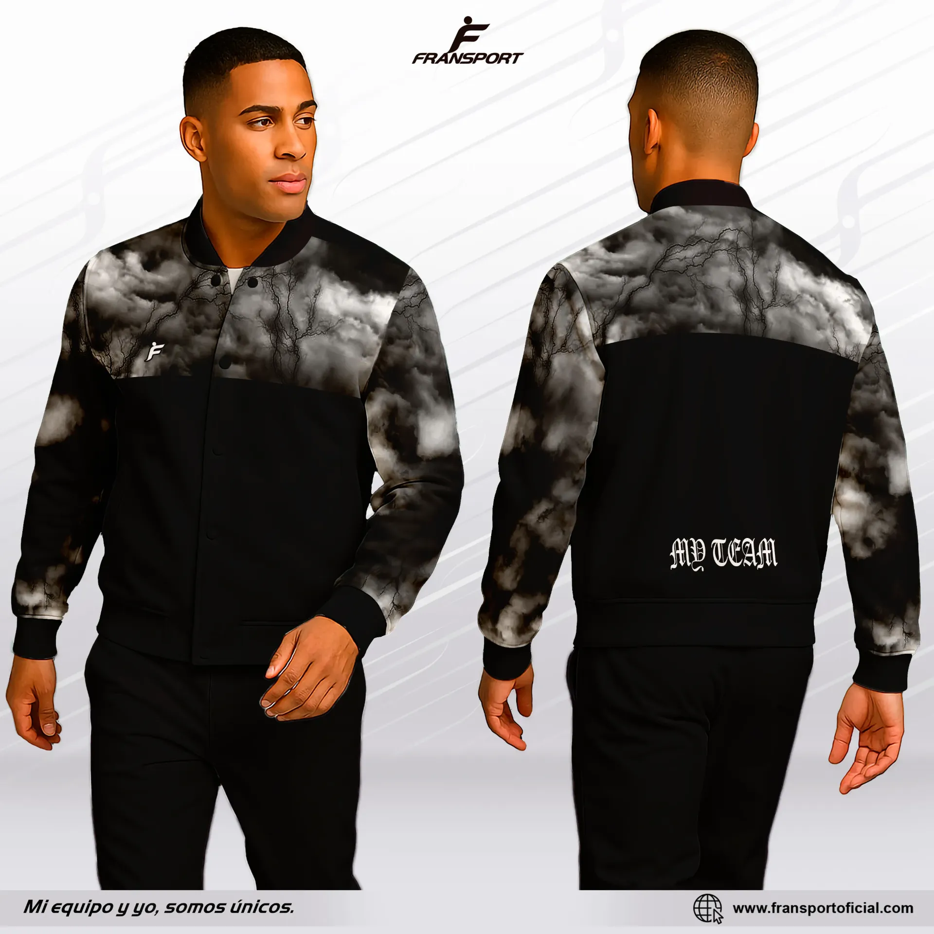 Bomber Casual Personalizable Fransport - ID 1419  (Blanco)