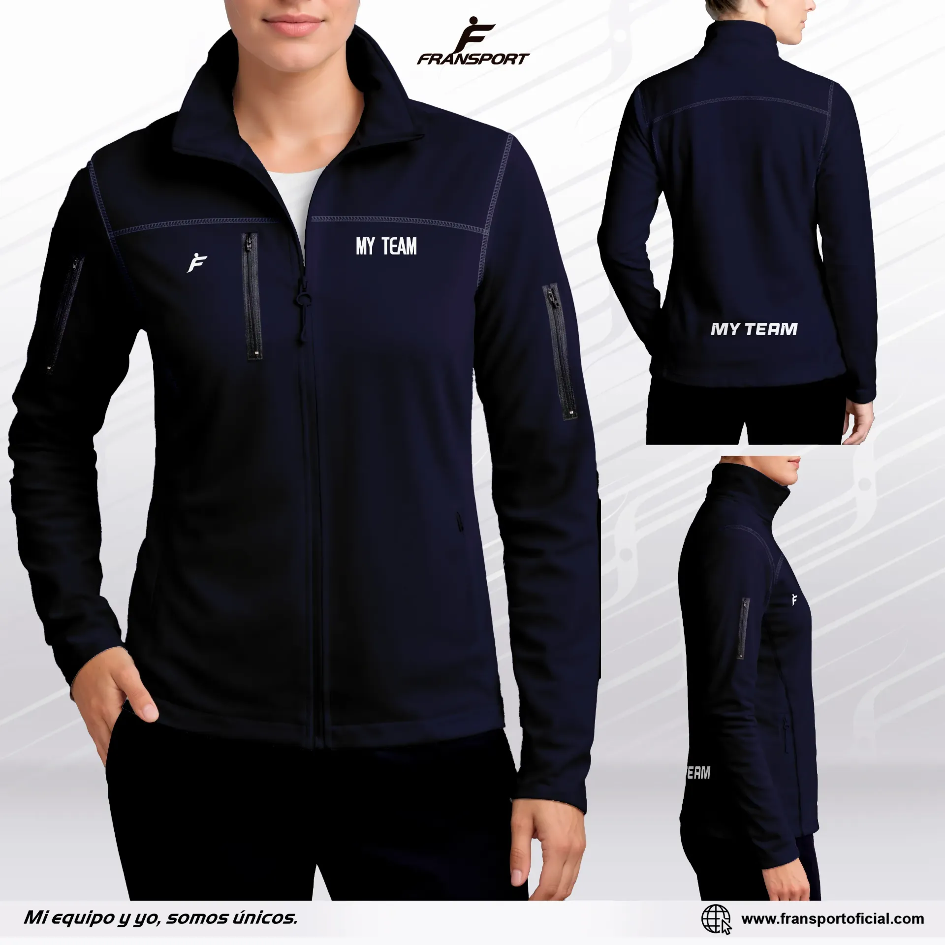 Chamarras en Micropolar Personalizables Fransport - ID 1419 mujer