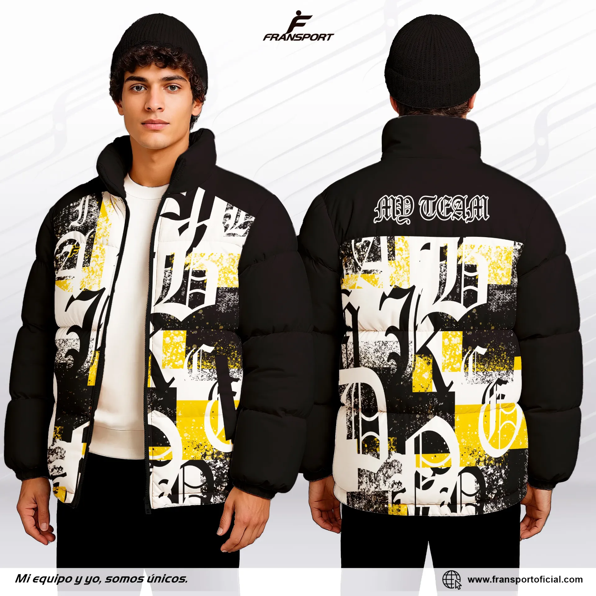 Parka Casual Personalizable Fransport - ID 1419  (Blanco)