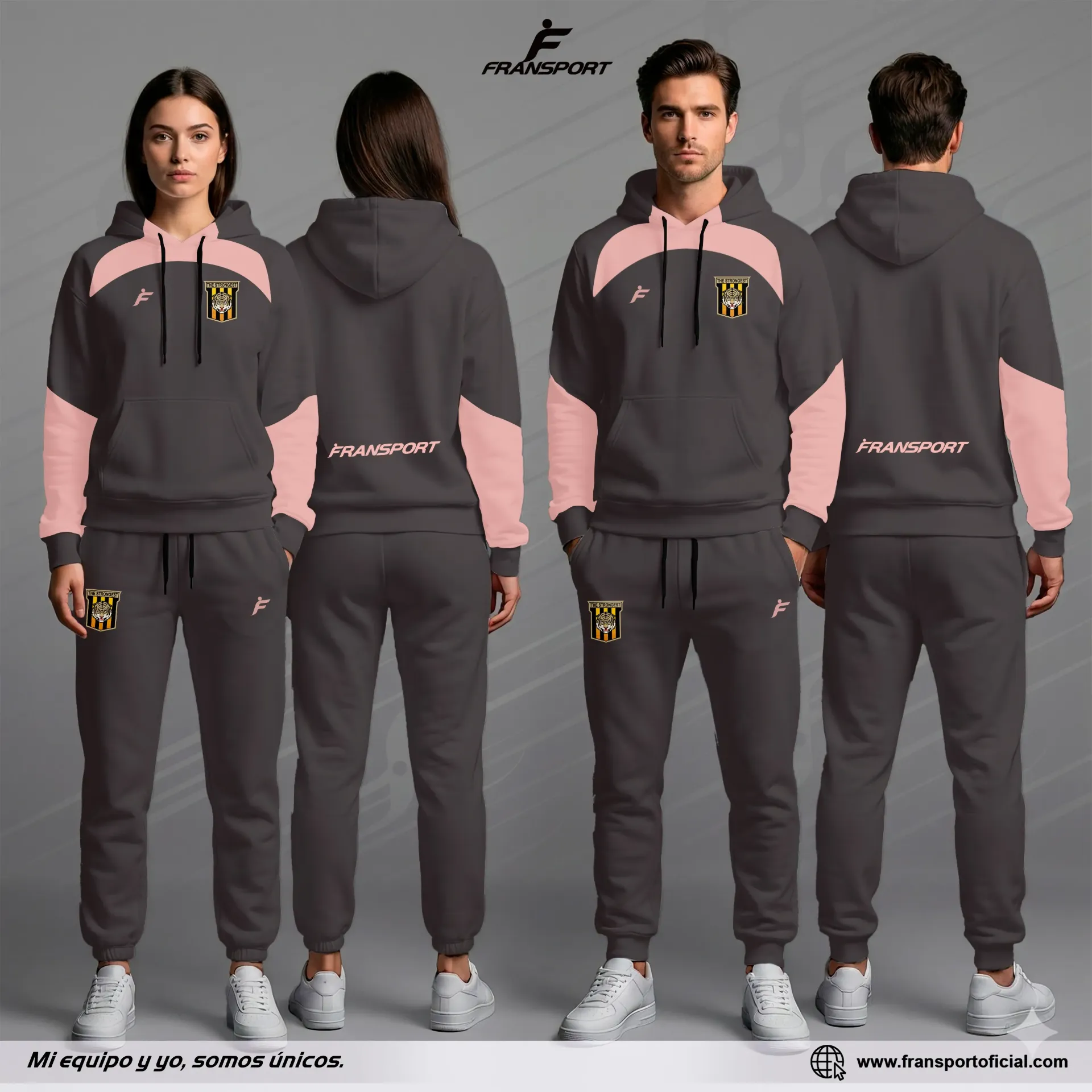 Chándal casual Personalizables Fransport - ID 1420 (Rosa)