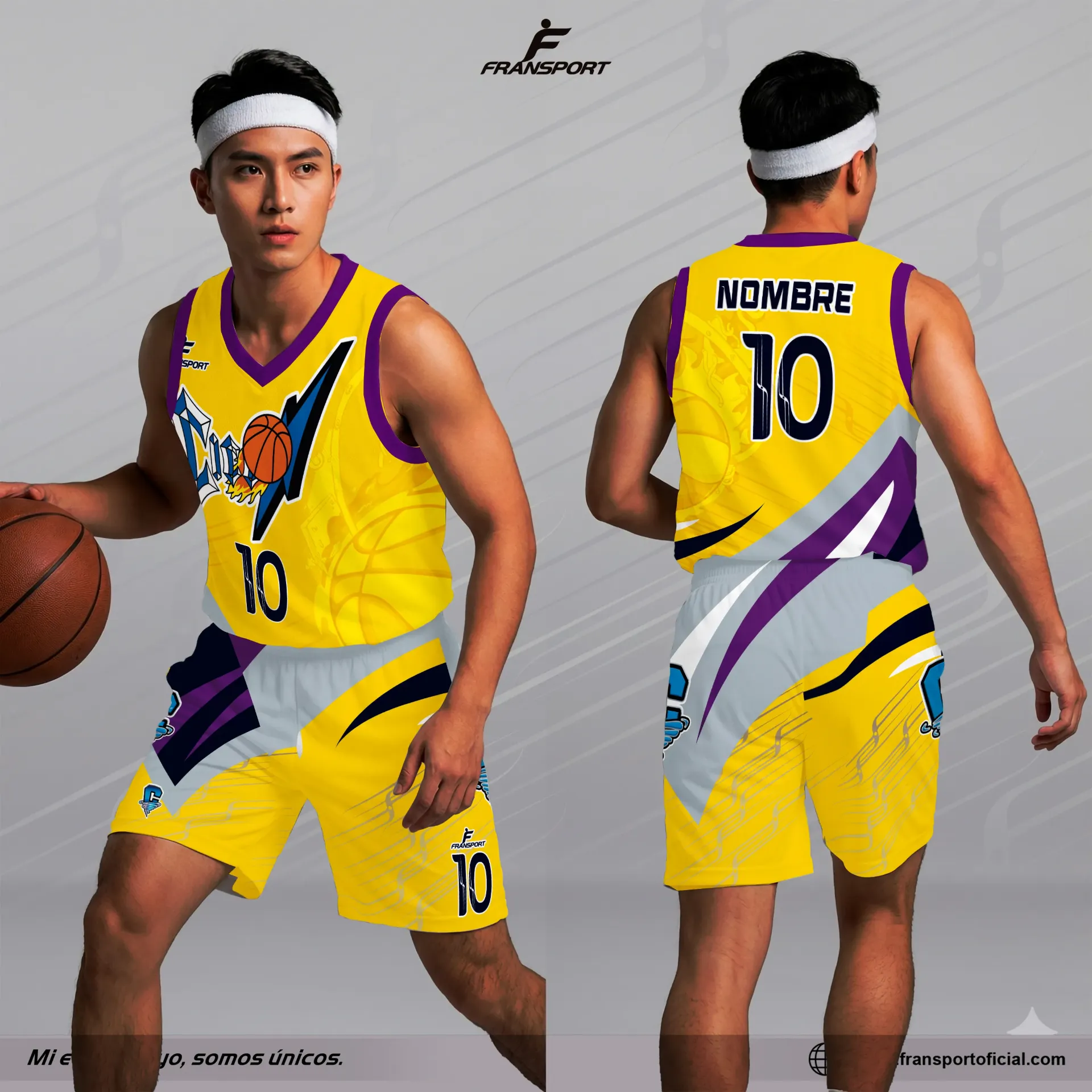 CONJUNTO MALLA Y BERMUDA BASQUET- FULLSUBLIMADO- ID 1420 VARON 