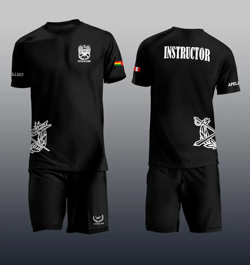 Conjunto Polera y corto policial - personalizable