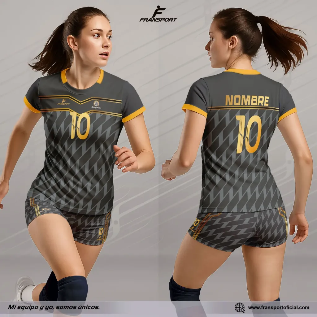 Conjunto Voleyball mujer polera corto - CRM 2058