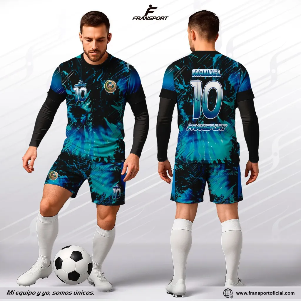 Poleras y corto Fútbol Diseño Fransport Personalizable - CRM 2031