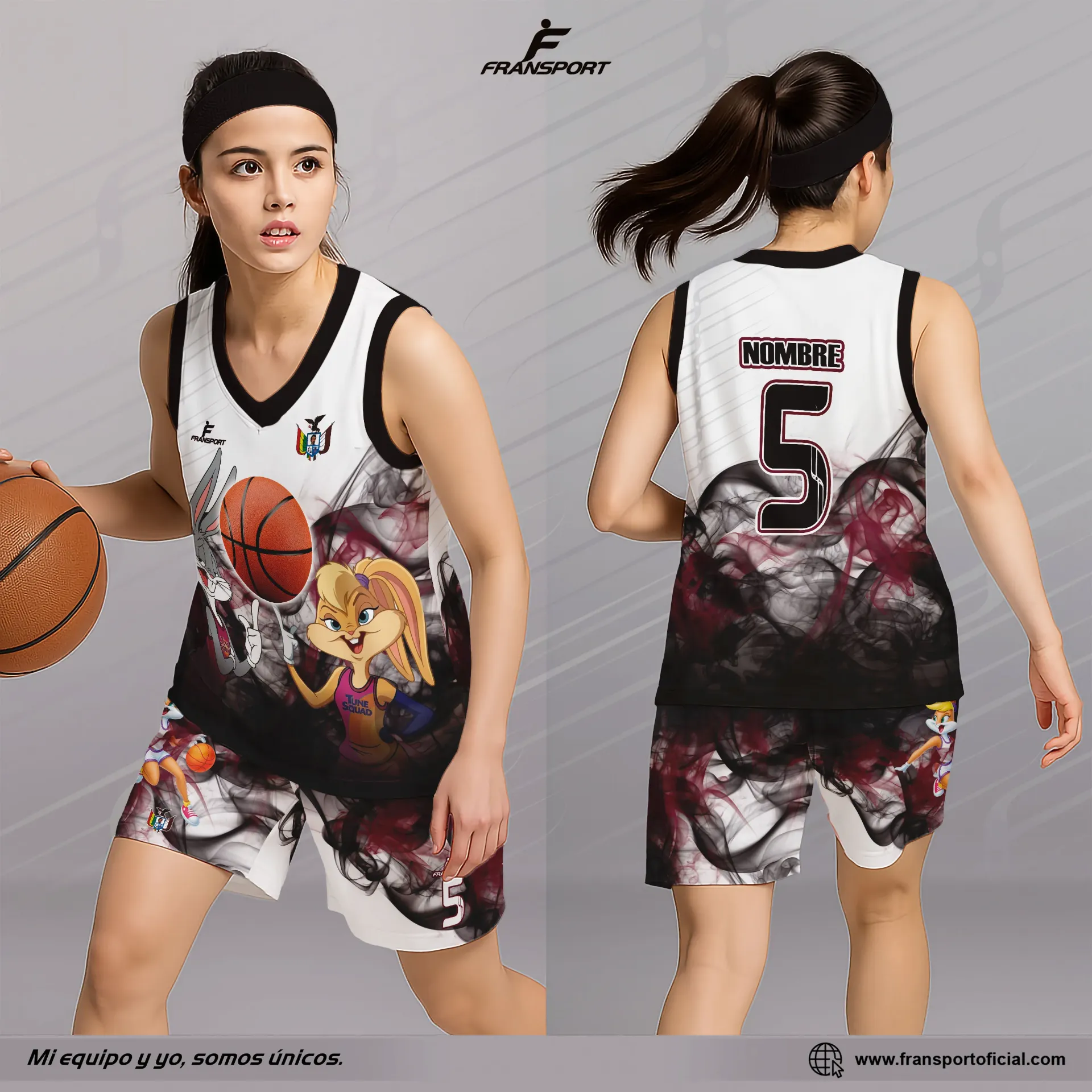 Conjunto malla y bermuda basquet personalizable - CRM 2386