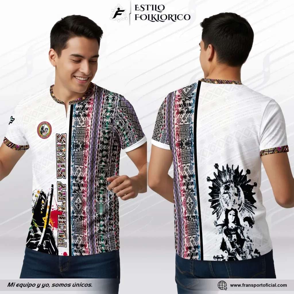 Camiseta Estilo Folklor Bolivia | Modelo Personalizable – Fransport - crm 2263
