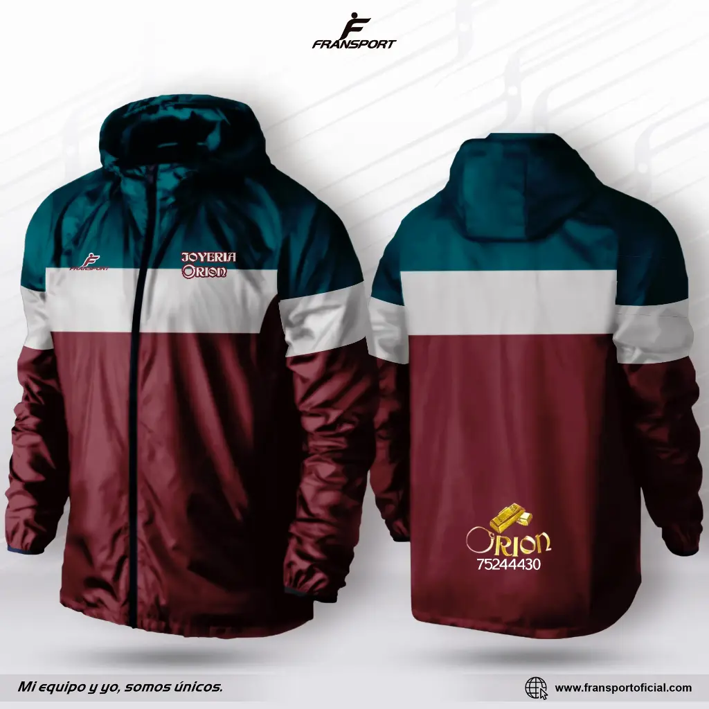 Impermeable - Rompevientos personalizable Fransport - N1054 (Verde)