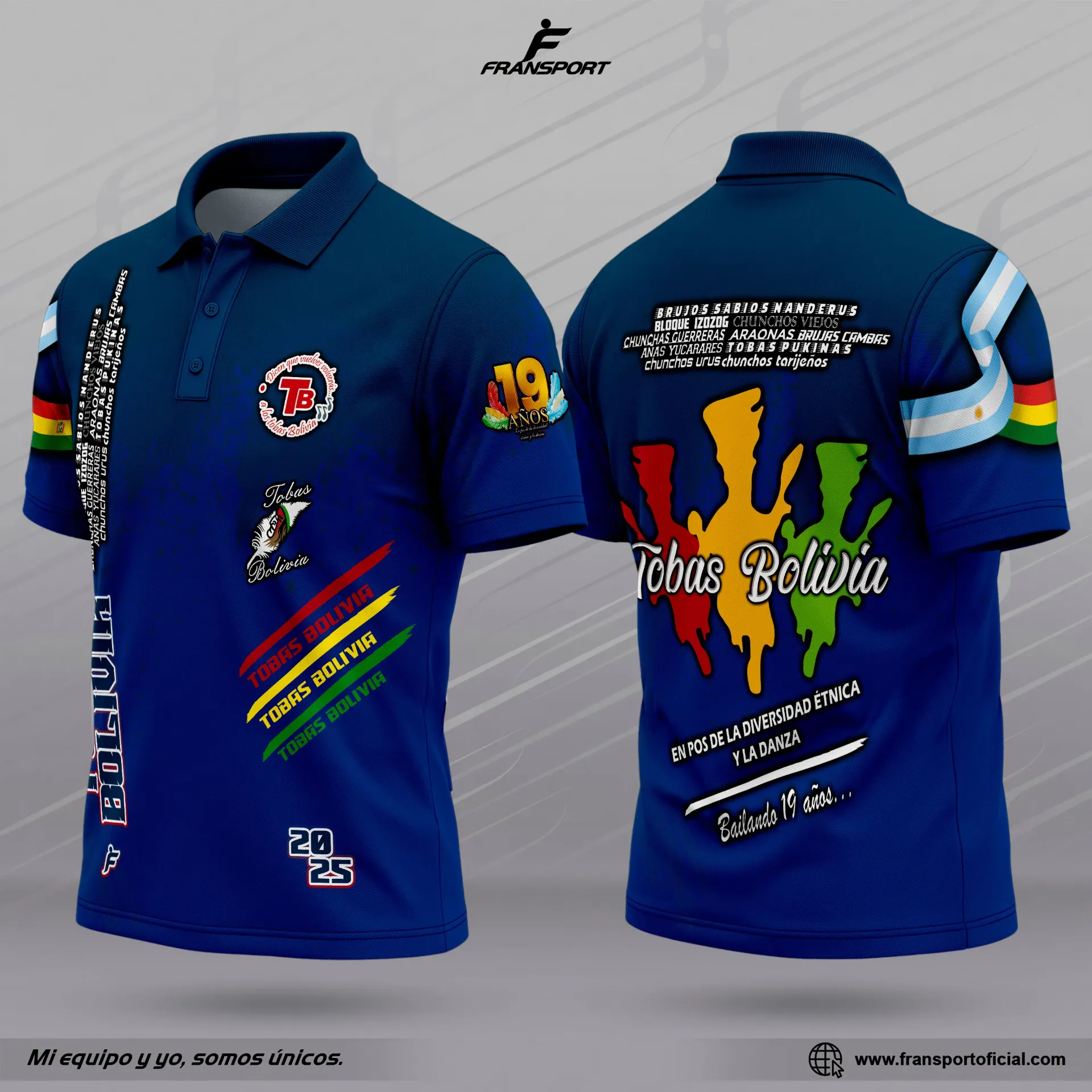 Camiseta Polo Estilo Folklor Bolivia Tobas| Modelo Personalizable – Fransport - Nº 1236