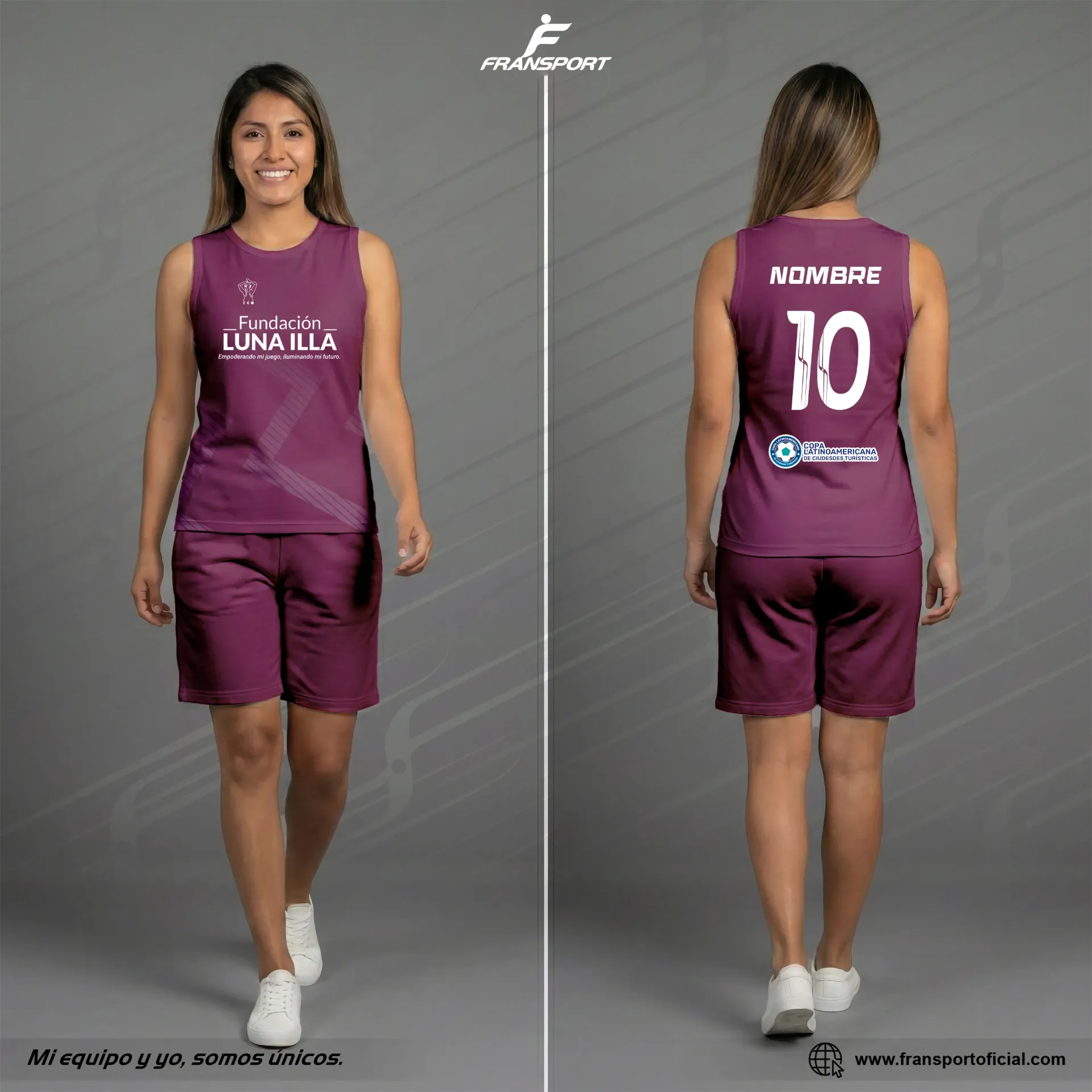 Poleras y corto Fútbol Diseño Fransport Personalizable - 689