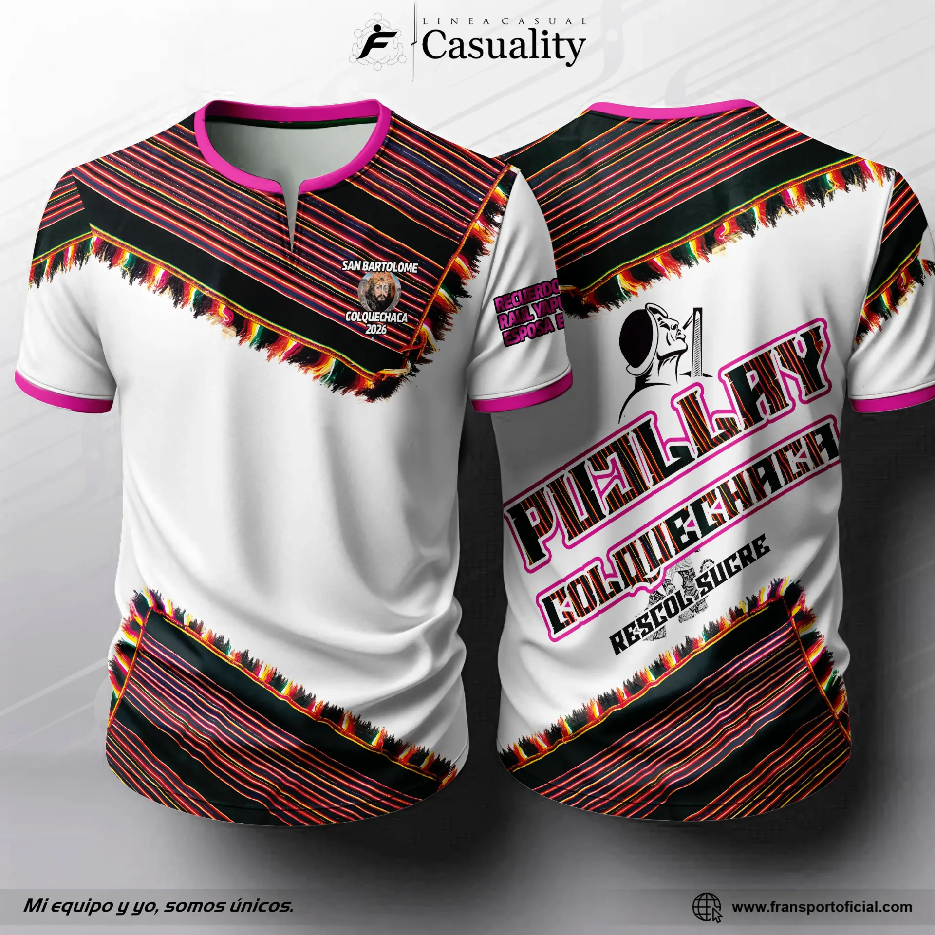 Camiseta Estilo Folklor Bolivia | Modelo Personalizable – Fransport - N 1467