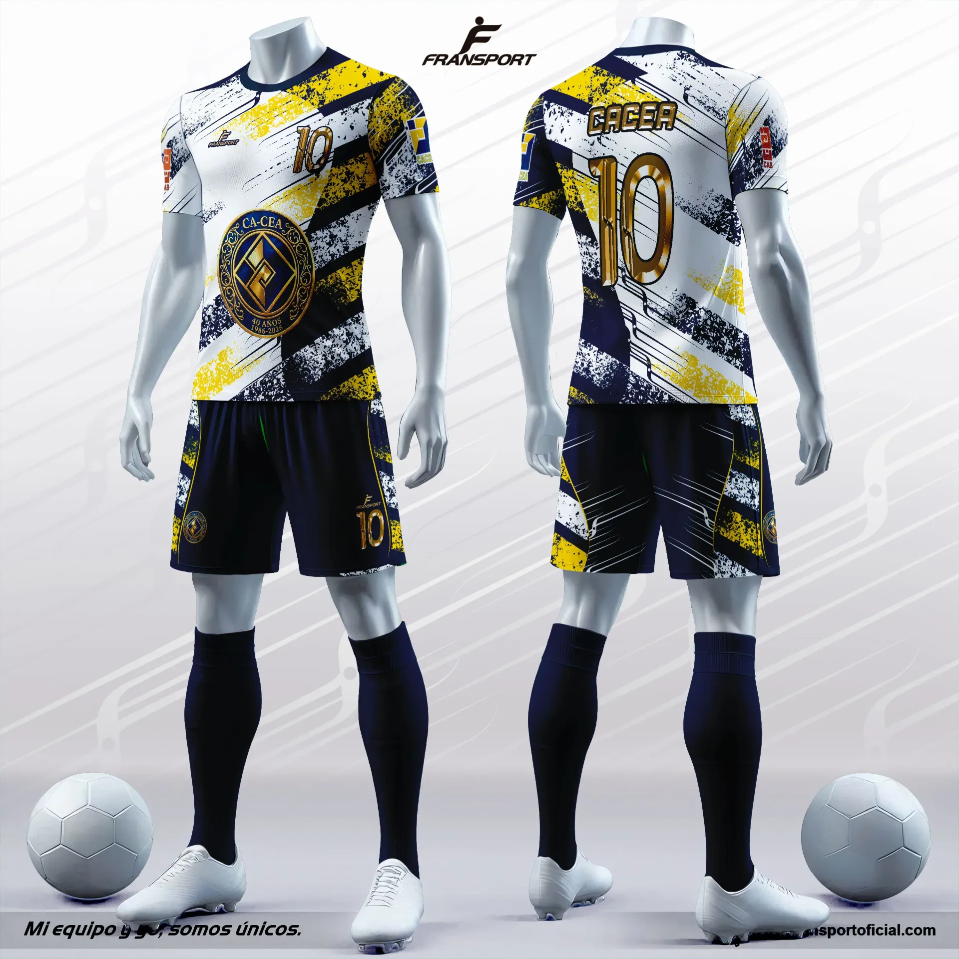 Poleras y corto Fútbol Diseño Fransport Personalizable - 762