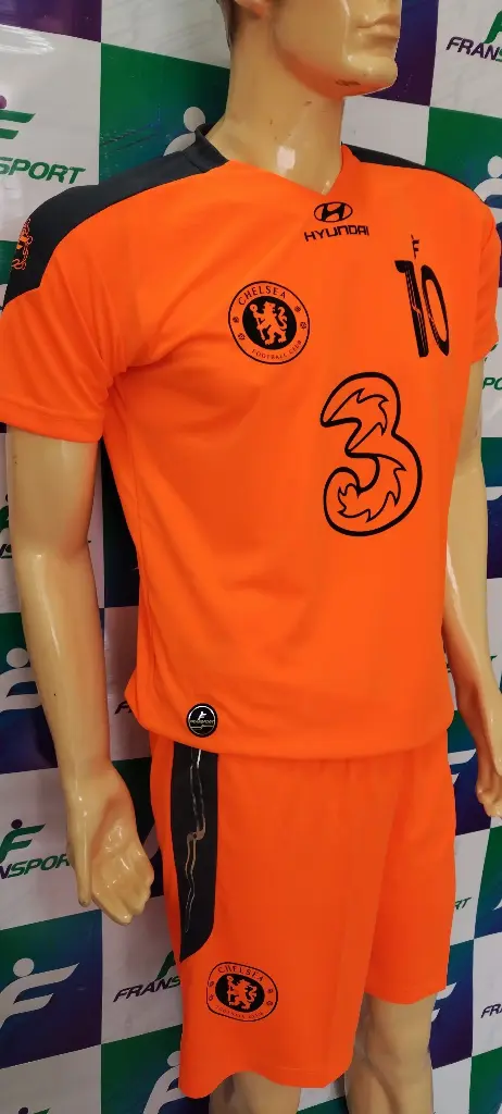 Poleras y corto Fútbol Diseño Fransport Personalizable (Negro)