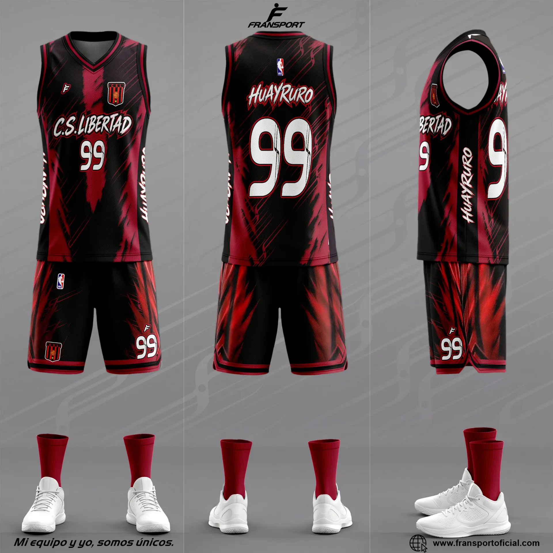 Conjunto malla y bermuda basquet  CRM 2566