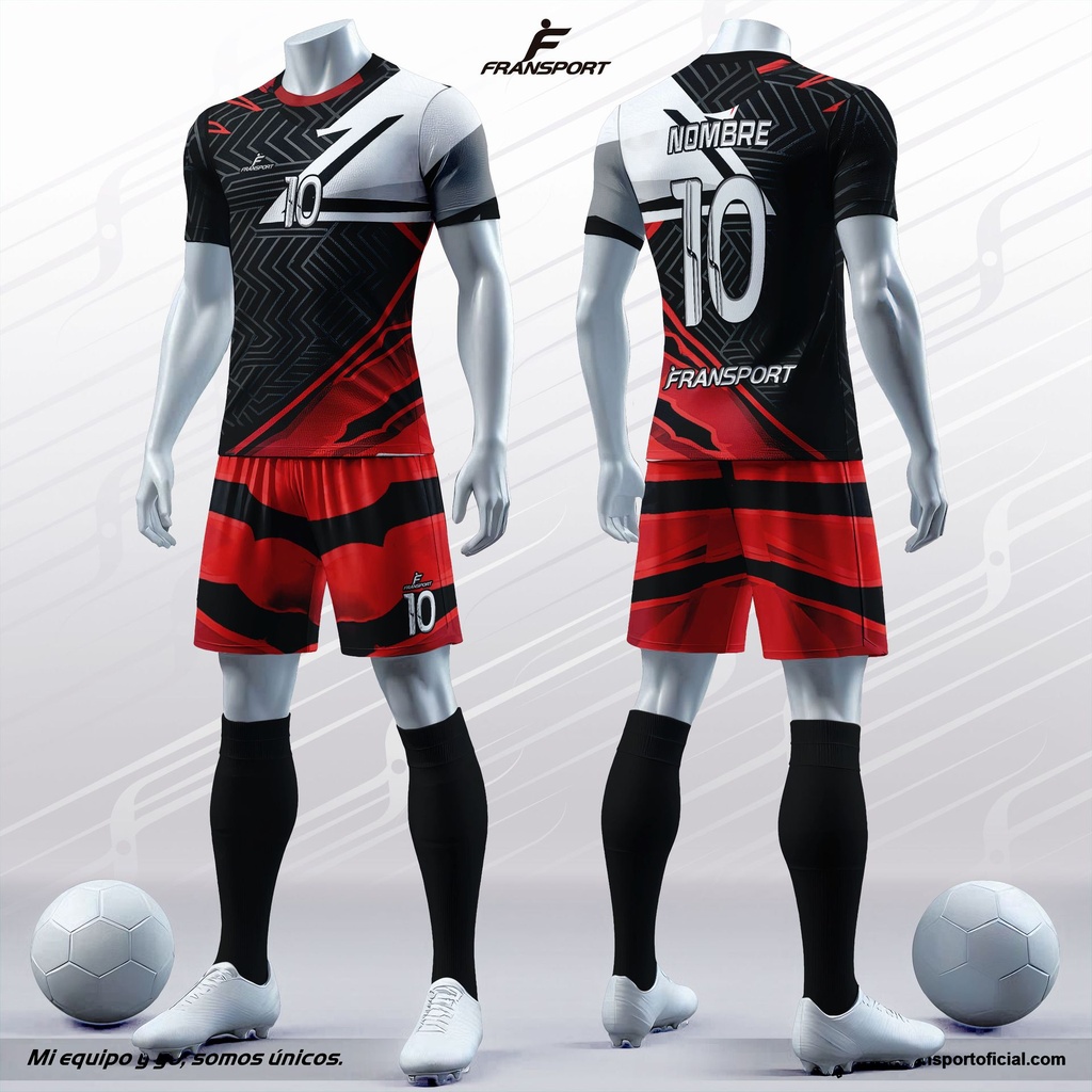 Poleras y corto Fútbol Diseño Fransport Personalizable -Nº 1370
