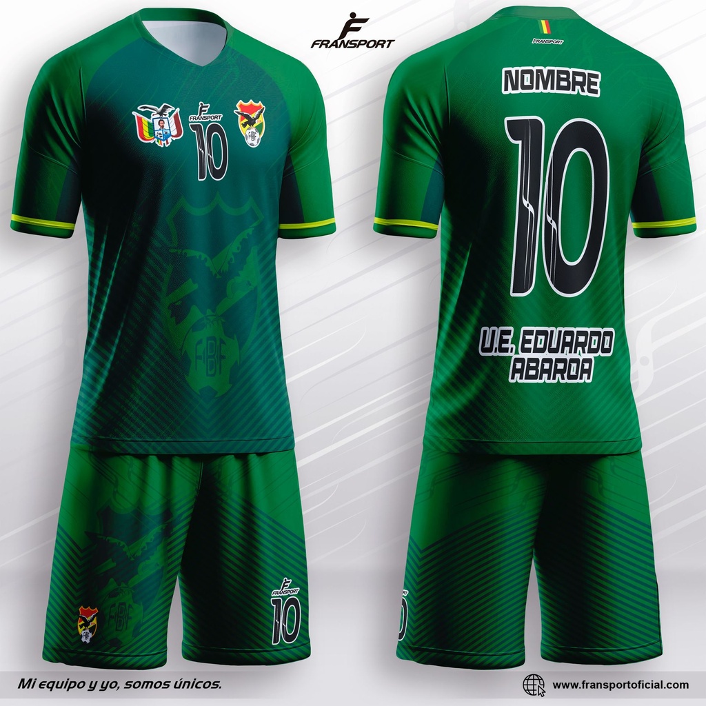 Poleras y corto Fútbol Diseño Fransport Personalizable - CRM 1784