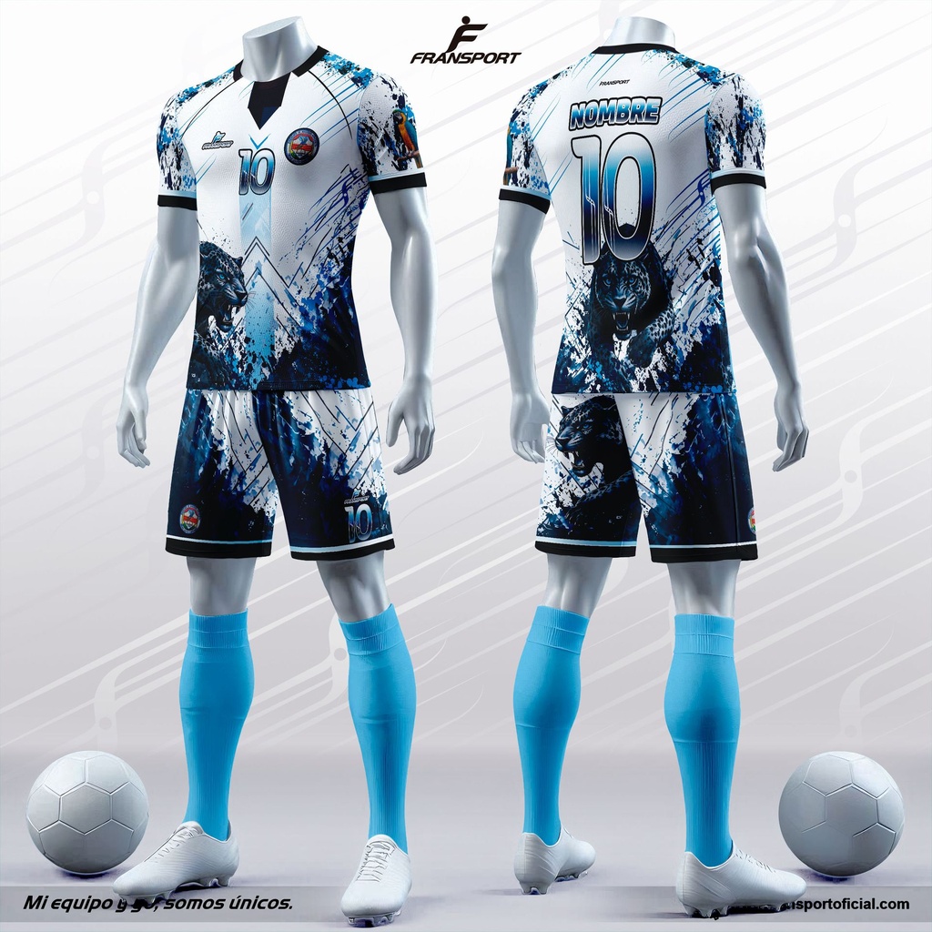 Poleras y corto Fútbol Diseño Fransport Personalizable - 786