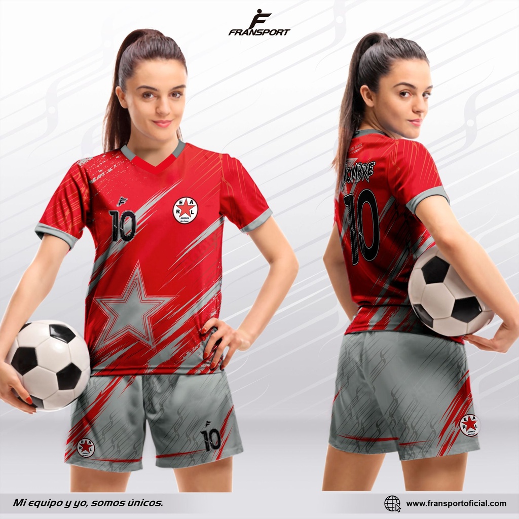 Poleras y corto Fútbol Diseño Fransport Personalizable - CRM 2644