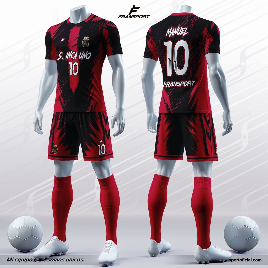 Poleras y corto Fútbol Diseño Fransport Personalizable - Nº 1480