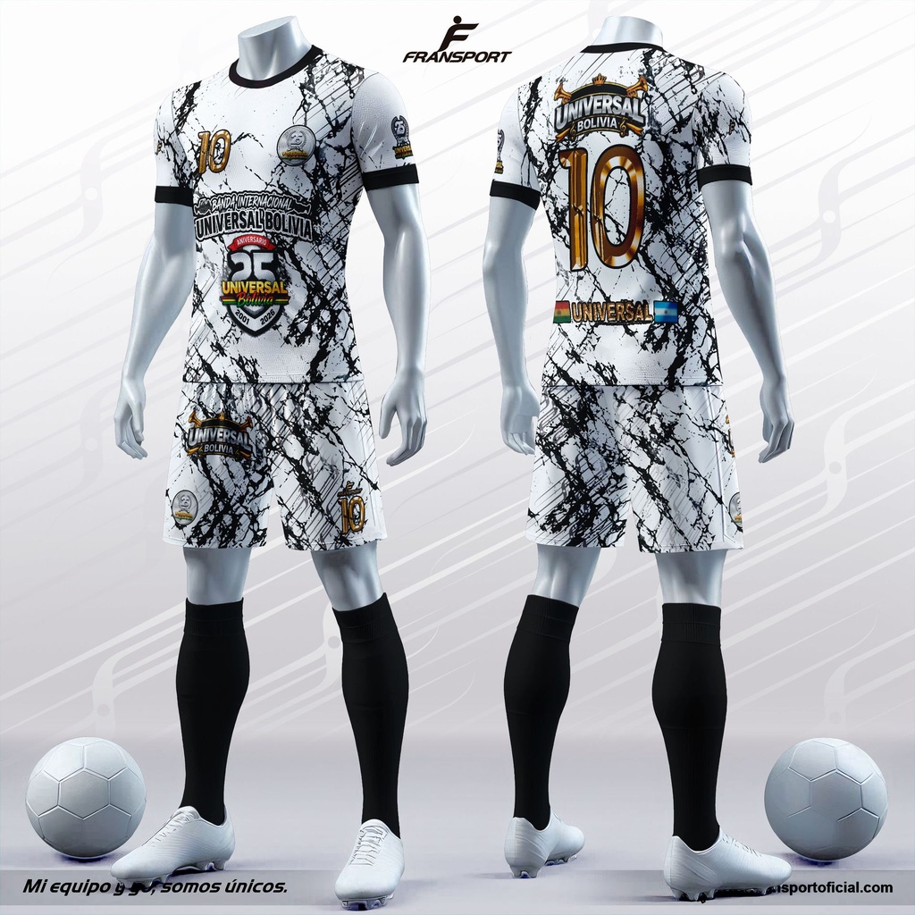 Poleras y corto Fútbol Diseño Fransport Personalizable - CRM 2715