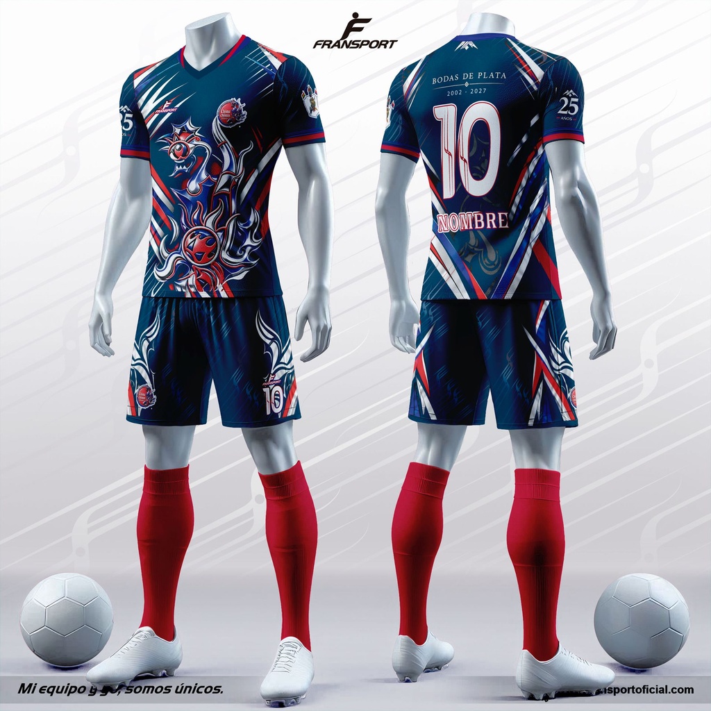 Poleras y corto Fútbol Diseño Fransport Personalizable - Nº1486