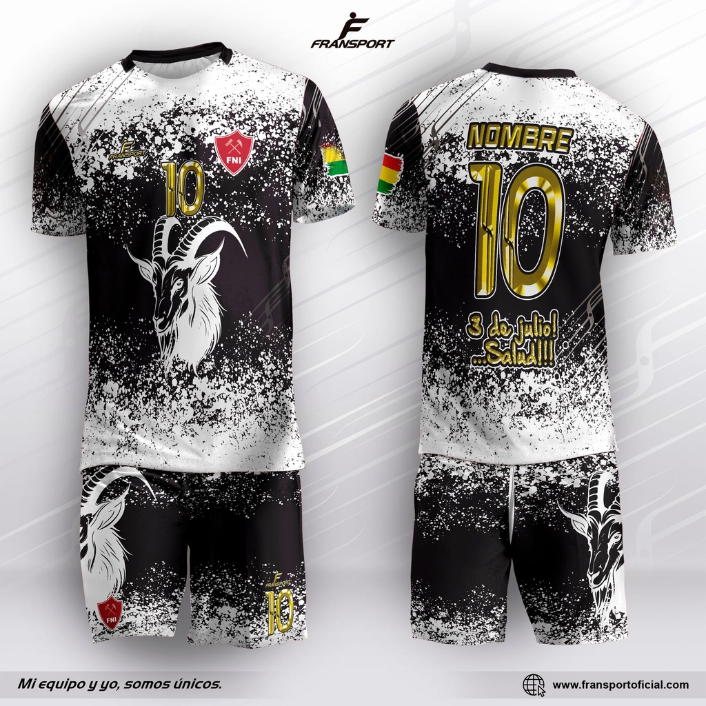 Poleras y corto Fútbol Diseño Fransport Personalizable - Nº 1393