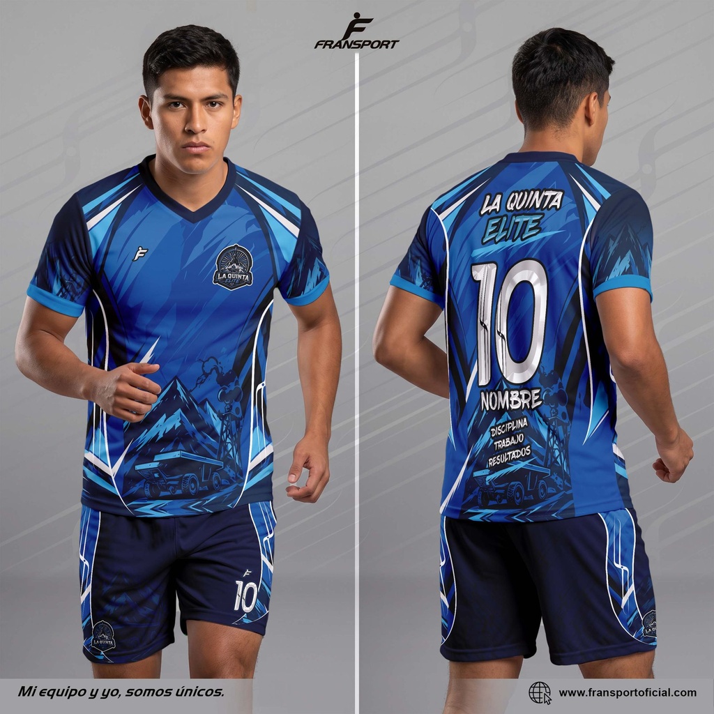 Poleras y corto Fútbol Diseño Fransport Personalizable - Nº 1489