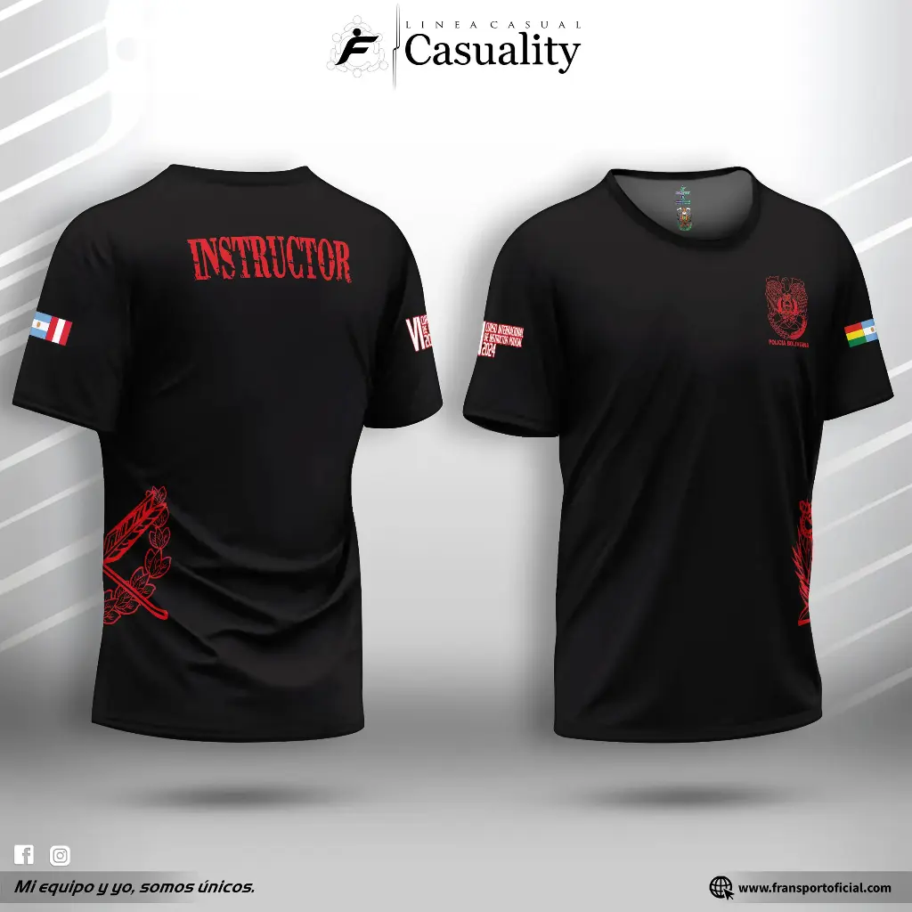 Polera suelta estilo policial - personalizable