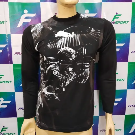 Polera suelta estilo policial - personalizable - full sublimado