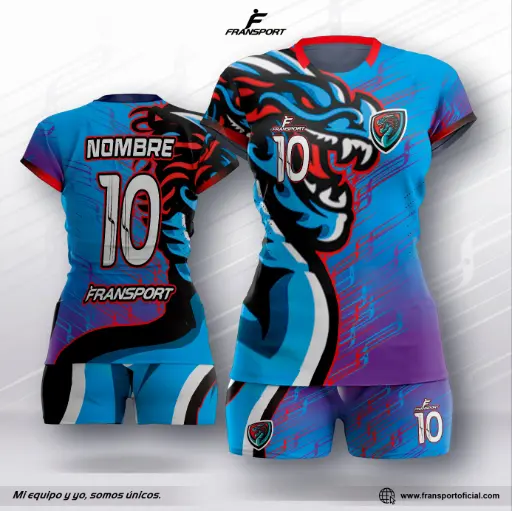 Conjunto Voleyball polera corto - 8528