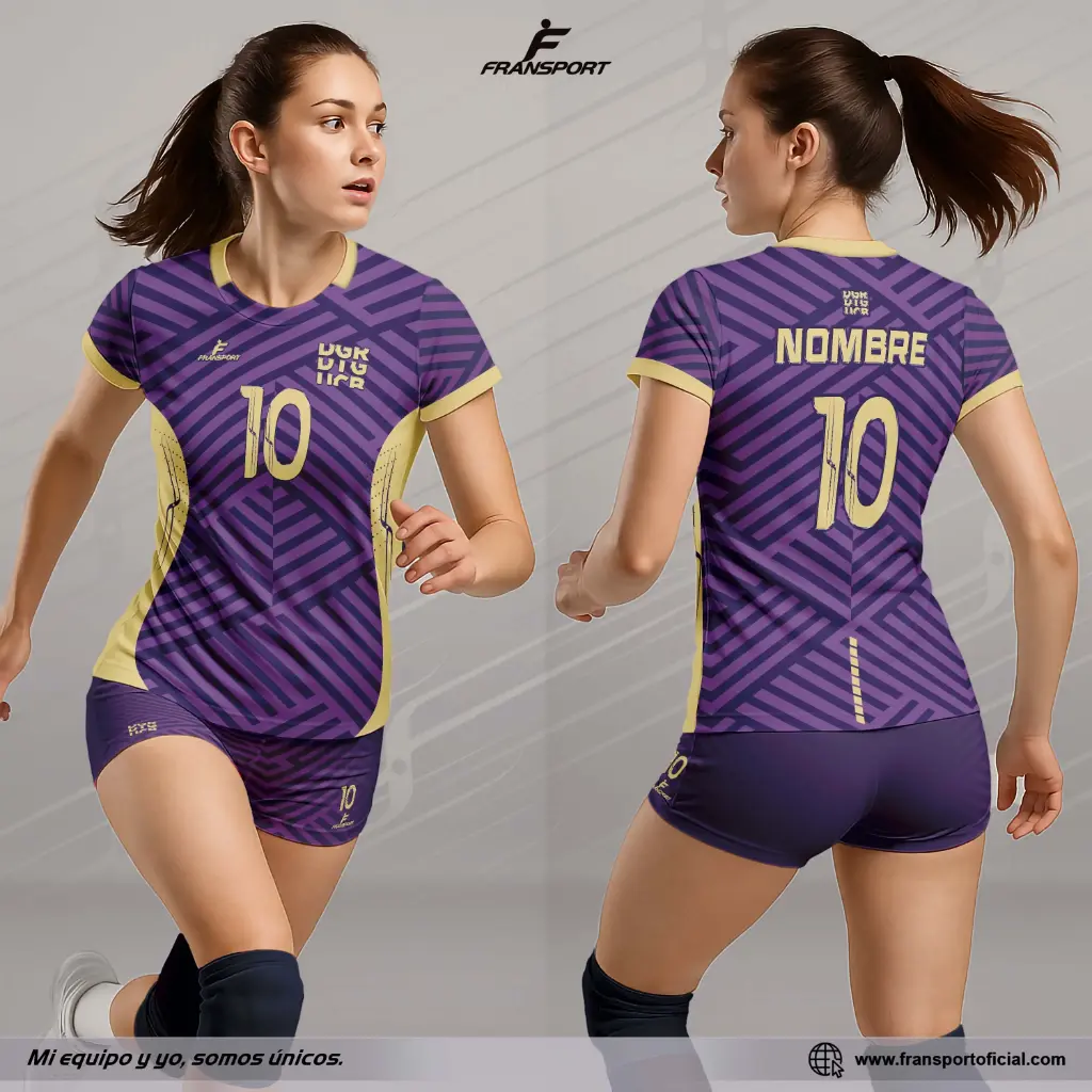 Conjunto Voleyball polera corto Mujer - Full sublimado - #404