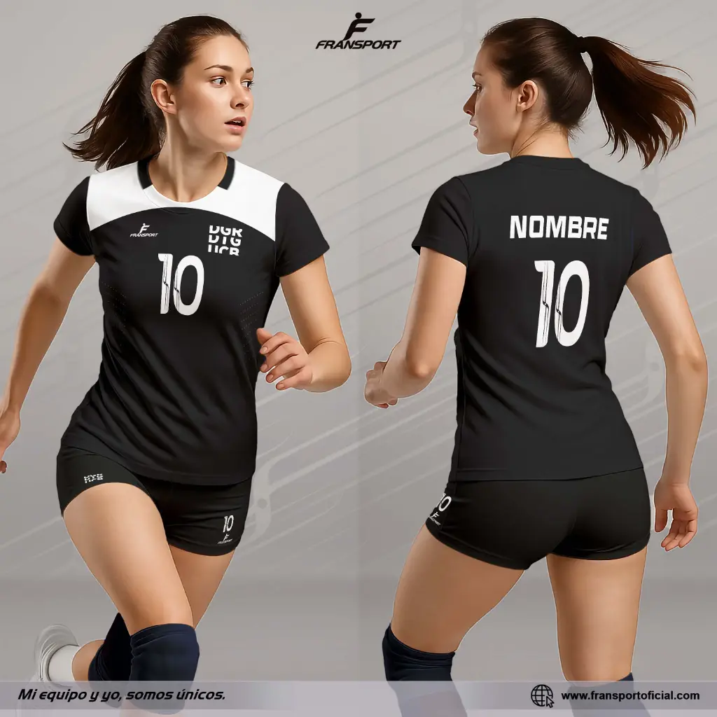 Conjunto Voleyball polera corto Mujer - sin sublimado - #404