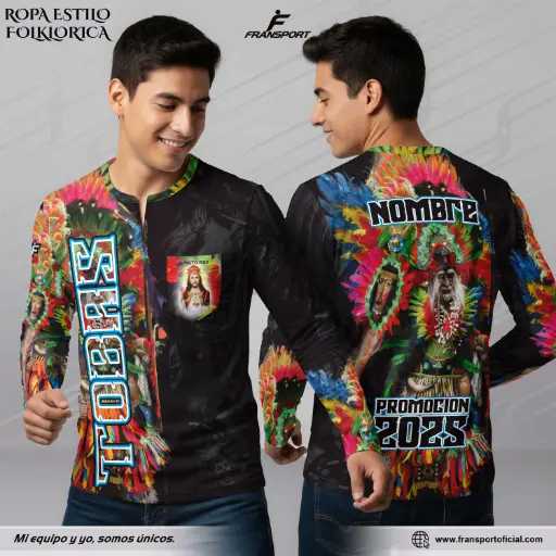 Polera estilo folklorico Tobas - N 1335 varon