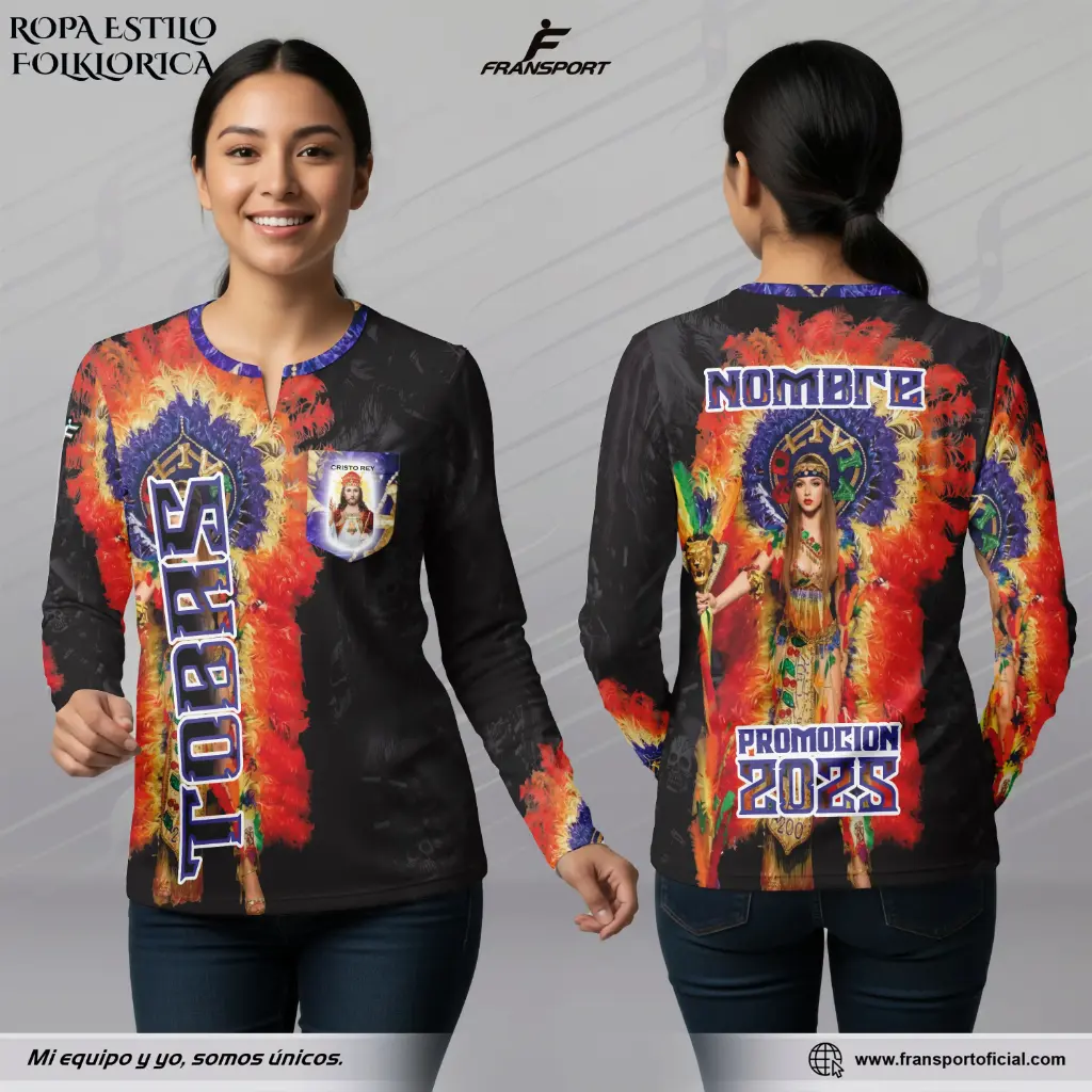 Polera estilo folklorico Tobas - N 1335 mujer