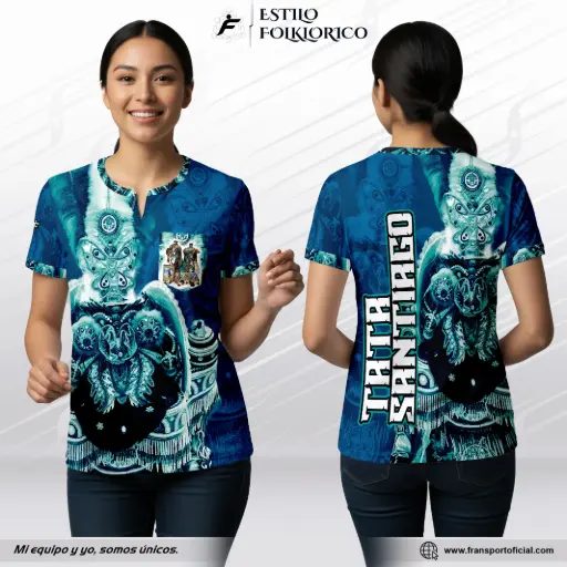 Camiseta mujer Estilo Folklor Bolivia – Morenada | Modelo Personalizable – Fransport - ID 1259