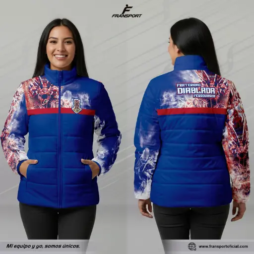 Chamarra termica mujer Estilo Folklor Bolivia – Diablada | Modelo Personalizable – Fransport - ID 1264