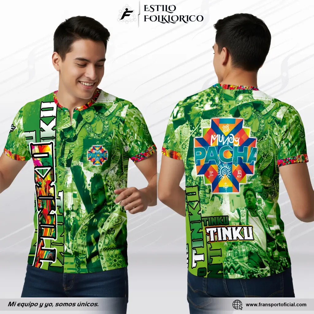 Camiseta Estilo Folklor Bolivia – Tinku | Modelo Personalizable – Fransport - ID 1250
