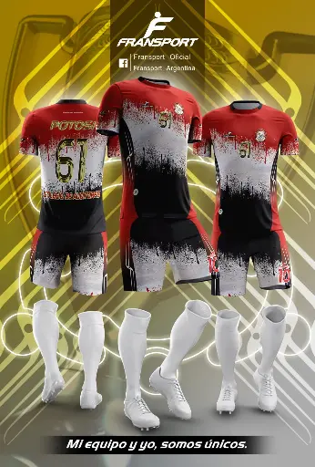 Poleras y corto Fútbol Diseño Fransport Personalizable full sublimado