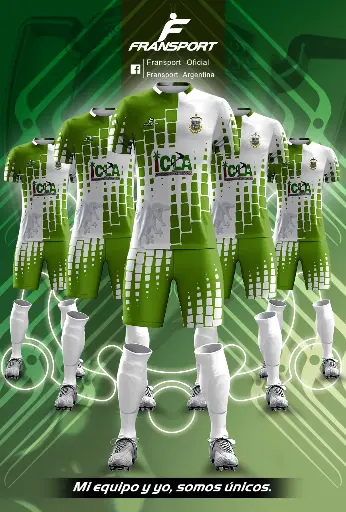 Poleras y corto Fútbol Diseño Fransport Personalizable full sublimado