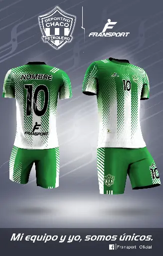 Poleras y corto Fútbol Diseño Fransport Personalizable full sublimado