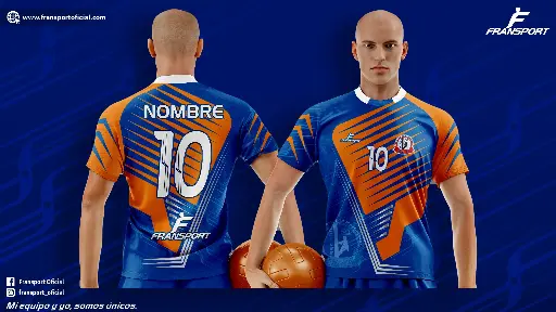 Poleras y corto Fútbol Diseño Fransport Personalizable full sublimado