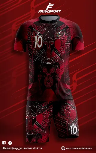 Poleras y corto Fútbol Diseño Fransport Personalizable full sublimado