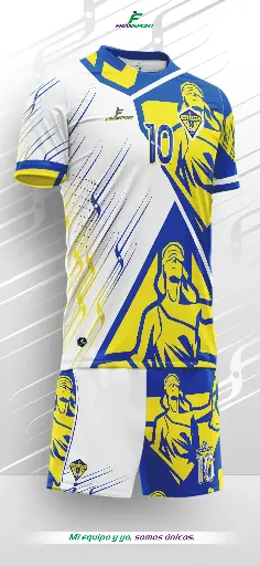 Poleras y corto Fútbol Diseño Fransport Personalizable full sublimado