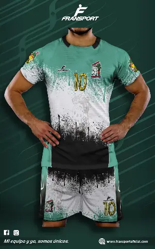Poleras y corto Fútbol Diseño Fransport Personalizable full sublimado