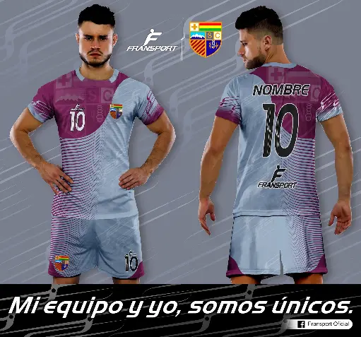 Poleras y corto Fútbol Diseño Fransport Personalizable full sublimado