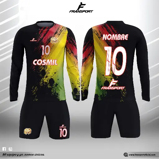 Poleras y corto Fútbol Diseño Fransport Personalizable sublimixto